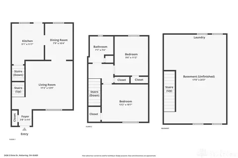 Floorplan - 2436-2442 S Dixie Dr, Kettering, OH 45409 photo 3 of 5