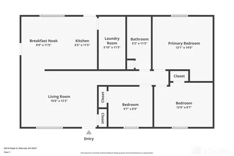 Floorplan - 540 N Maple St, Eldorado, OH 45321 photo 1 of 1