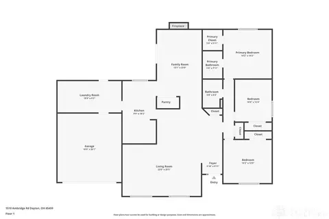 Floorplan - 1510 Ambridge Rd, Centerville, OH 45459 photo 1 of 1