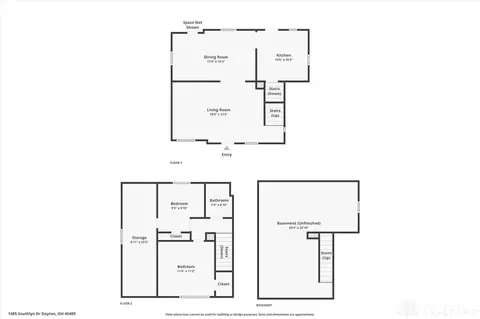 Floorplan - 1485 Southlyn Dr, Kettering, OH 45409 photo 3 of 4