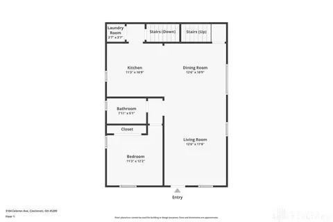 Floorplan - 3104 Celeron Ave, Cincinnati, OH 45209 photo 3 of 4