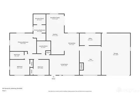 Floorplan - 941 Donson Dr, Kettering, OH 45429 photo 1 of 1