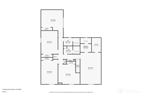 Floorplan - 713 Murrell Dr, Kettering, OH 45429 photo 2 of 3