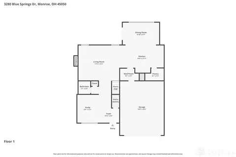 Floorplan - 3280 Blue Springs Dr, Monroe, OH 45050 photo 3 of 4