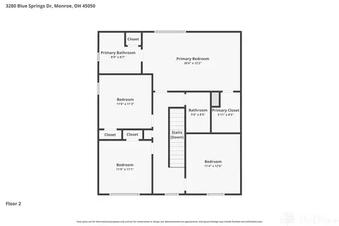 Floorplan - 3280 Blue Springs Dr, Monroe, OH 45050 photo 4 of 4