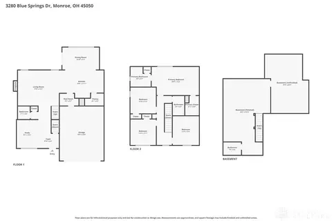 Floorplan - 3280 Blue Springs Dr, Monroe, OH 45050 photo 1 of 4