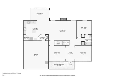Floorplan - 9452 Oak Brook Dr, Centerville, OH 45458 photo 2 of 4