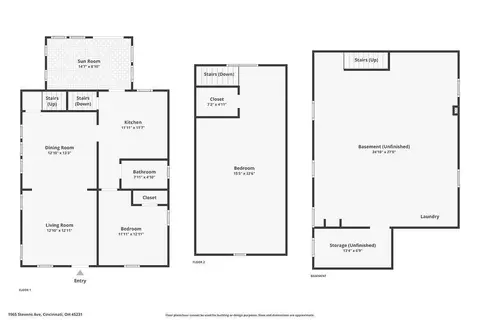 Floorplan - 1965 Stevens Ave, Cincinnati, OH 45231 photo 1 of 3