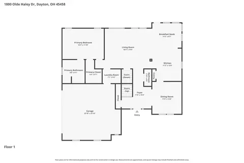 Floorplan - 1800 Olde Haley Dr, Centerville, OH 45458 photo 4 of 4