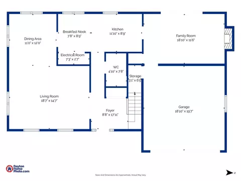 Floorplan - 3233 Carrier Ave, Kettering, OH 45429 photo 1 of 2
