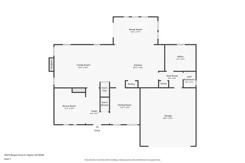 Floorplan - 10215 Morgan Grey Ct, Washington Township, OH 45458 photo 2 of 3