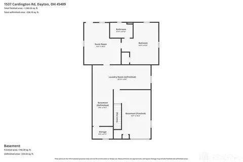 Floorplan - 1537 Cardington Rd, Dayton, OH 45409 photo 1 of 3