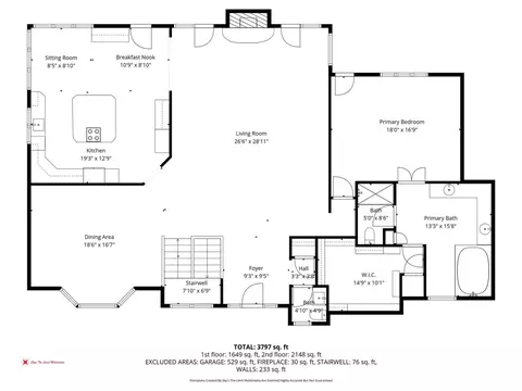 Floorplan - 8711 Toftrees Ln, Springboro, OH 45066 photo 2 of 3
