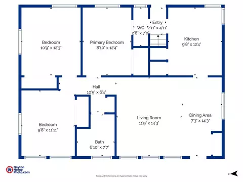 Floorplan - 3136 Delaney St, Kettering, OH 45420 photo 2 of 3