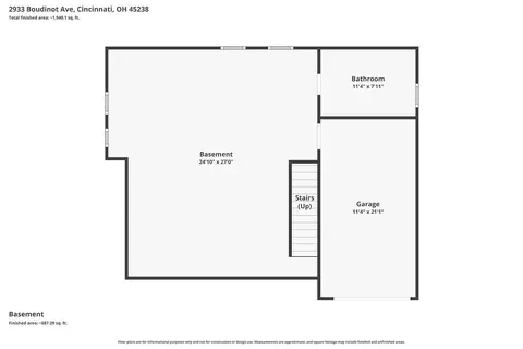 Floorplan - 2933 Boudinot Ave, Cincinnati, OH 45238 photo 2 of 4