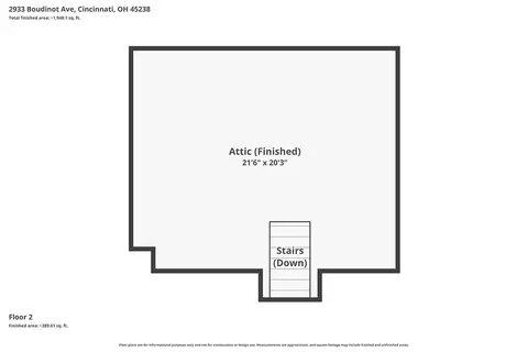 Floorplan - 2933 Boudinot Ave, Cincinnati, OH 45238 photo 3 of 4