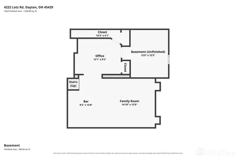 Floorplan - 4222 Lotz Rd, Kettering, OH 45429 photo 3 of 4