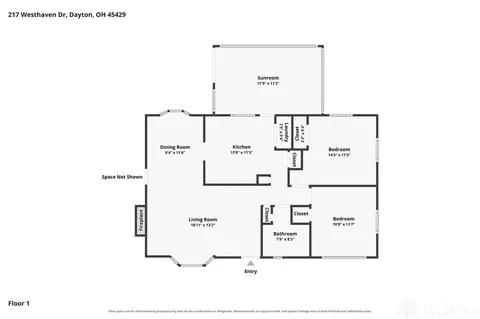 Floorplan - 217 Westhaven Dr, Kettering, OH 45429 photo 1 of 1