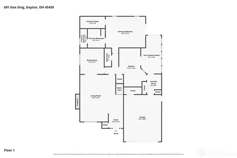 Floorplan - 691 Doe Xing, Centerville, OH 45459 photo 1 of 2