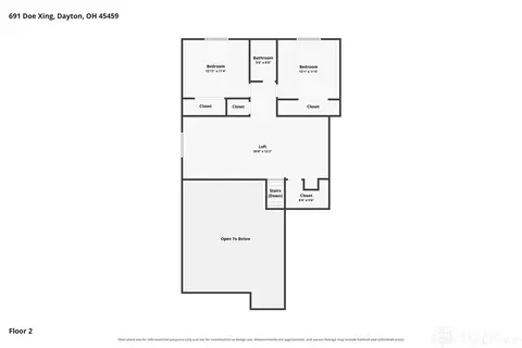 Floorplan - 691 Doe Xing, Centerville, OH 45459 photo 2 of 2