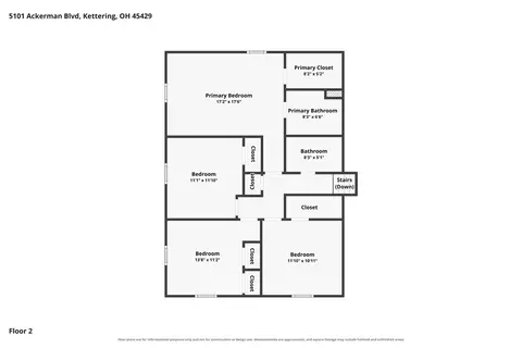 Floorplan - 5101 Ackerman Blvd, Kettering, OH 45429 photo 2 of 4