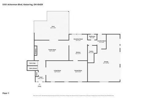 Floorplan - 5101 Ackerman Blvd, Kettering, OH 45429 photo 1 of 4
