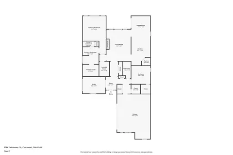 Floorplan - 3784 Fairmount Cir, Cincinnati, OH 45245 photo 1 of 1