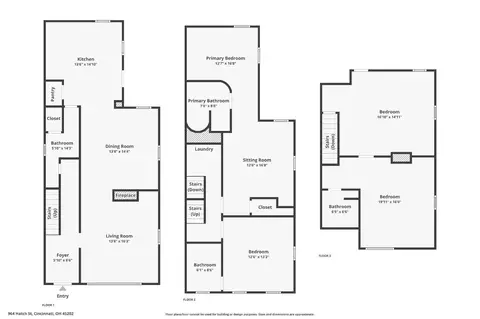 Floorplan - 964 Hatch St, Cincinnati, OH 45202 photo 1 of 4