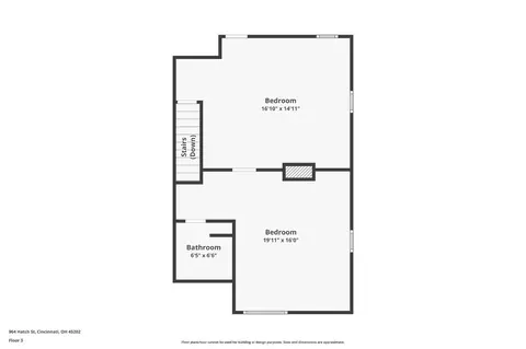 Floorplan - 964 Hatch St, Cincinnati, OH 45202 photo 4 of 4