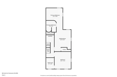 Floorplan - 964 Hatch St, Cincinnati, OH 45202 photo 3 of 4