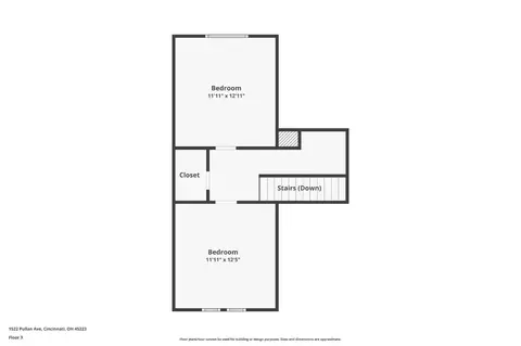 Floorplan - 1522 Pullan Ave, Cincinnati, OH 45223 photo 4 of 5