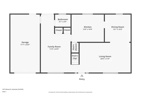 Floorplan - 1677 Hilltree Dr, Cincinnati, OH 45255 photo 3 of 6