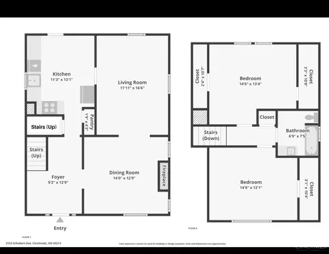 Floorplan - 3123 Schubert Ave, Cincinnati, OH 45213 photo 1 of 1