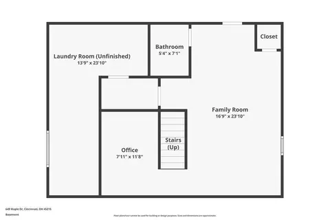Floorplan - 649 Maple Dr, Reading, OH 45215 photo 1 of 4