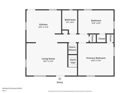Floorplan - 649 Maple Dr, Reading, OH 45215 photo 3 of 4