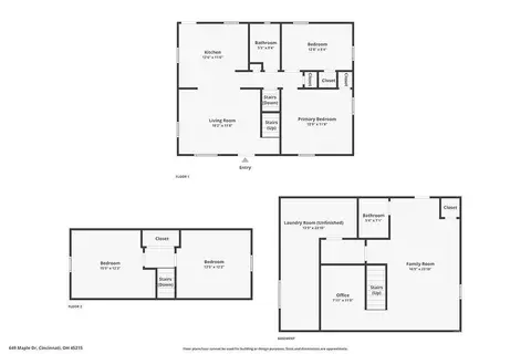 Floorplan - 649 Maple Dr, Reading, OH 45215 photo 2 of 4