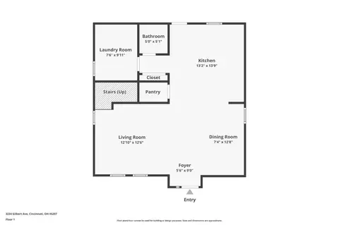 Floorplan - 3234 Gilbert Ave, Cincinnati, OH 45207 photo 1 of 3
