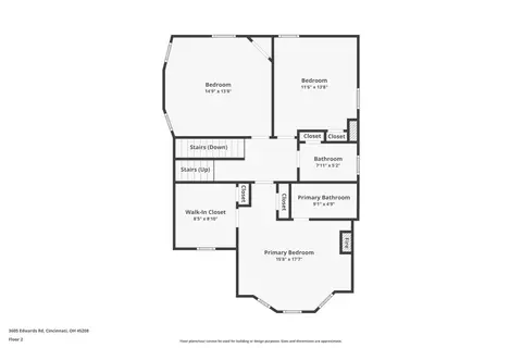 Floorplan - 3605 Edwards Rd, Cincinnati, OH 45208 photo 2 of 5