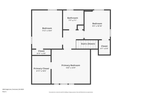 Floorplan - 4383 Haight Ave, Cincinnati, OH 45223 photo 3 of 4