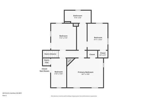 Floorplan - 432 Third St, Hamilton, OH 45011 photo 3 of 4
