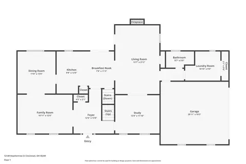 Floorplan - 12149 Heathertree Ct, Cincinnati, OH 45249 photo 3 of 4