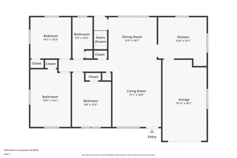 Floorplan - 5372 Plover Ln, Cincinnati, OH 45238 photo 1 of 2