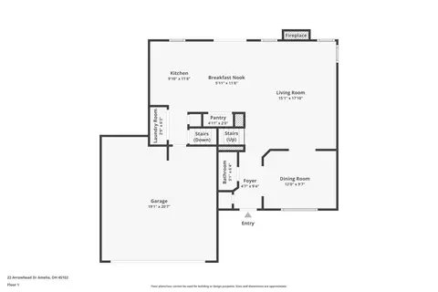 Floorplan - 22 Arrowhead Dr, Amelia, OH 45102 photo 1 of 4