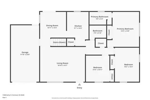 Floorplan - 11588 Gerity Ct, Forest Park, OH 45240 photo 2 of 3