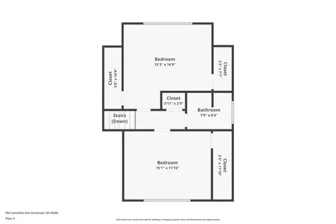 Floorplan - 552 Considine Ave, Cincinnati, OH 45205 photo 2 of 4