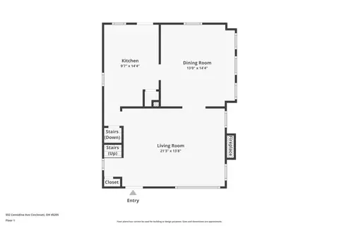 Floorplan - 552 Considine Ave, Cincinnati, OH 45205 photo 1 of 4