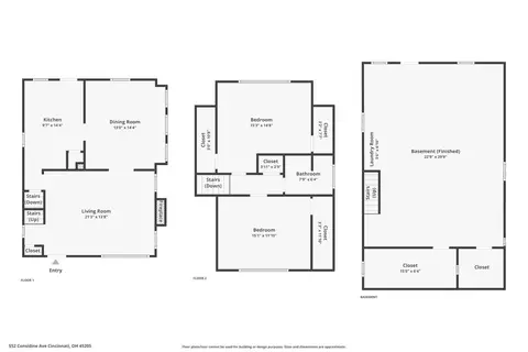 Floorplan - 552 Considine Ave, Cincinnati, OH 45205 photo 4 of 4