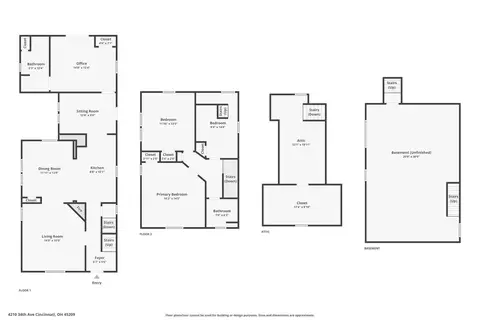 Floorplan - 4210 Thirty Fourth Ave, Cincinnati, OH 45209 photo 1 of 1
