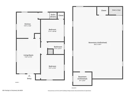 Floorplan - 1631 Marilyn Ln, Cincinnati, OH 45231 photo 1 of 2