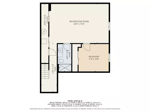Floorplan - 6607 Ledge St, Cincinnati, OH 45227 photo 3 of 4